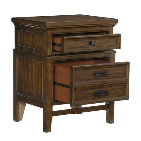 Frazier Park Nightstand In Brown Cherry 1649-4 | Homelegance - sold by Home Elegance USA