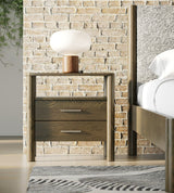 Queen Carolina - Modern Grey Fabric + Wenge Bedroom Set