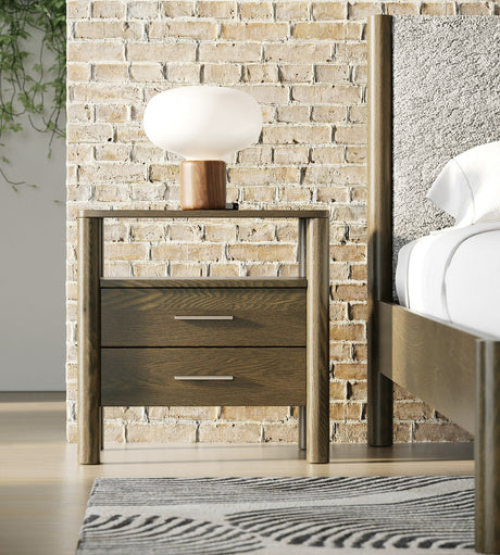 Queen Carolina - Modern Grey Fabric + Wenge Bedroom Set