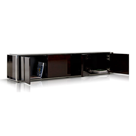Noble Modern Ebony Lacquer TV Entertainment Center - View Image 1