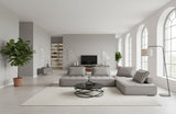 Nolden - Modern Grey Fabric Modular 4-Piece Sectional Sofa - View Image 1