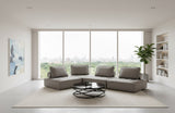 Nolden - Modern Grey Fabric Modular 4-Piece Sectional Sofa - View Image 1