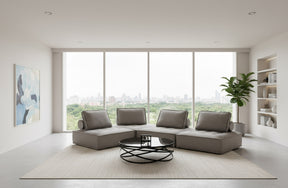 Nolden - Modern Grey Fabric Modular 4-Piece Sectional Sofa - View Image 1