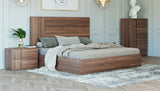 Asus - Eastern King Italian Modern Walnut Bed - View Image 1