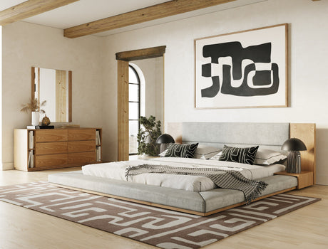 California King Jagger Modern Natural Oak Bed