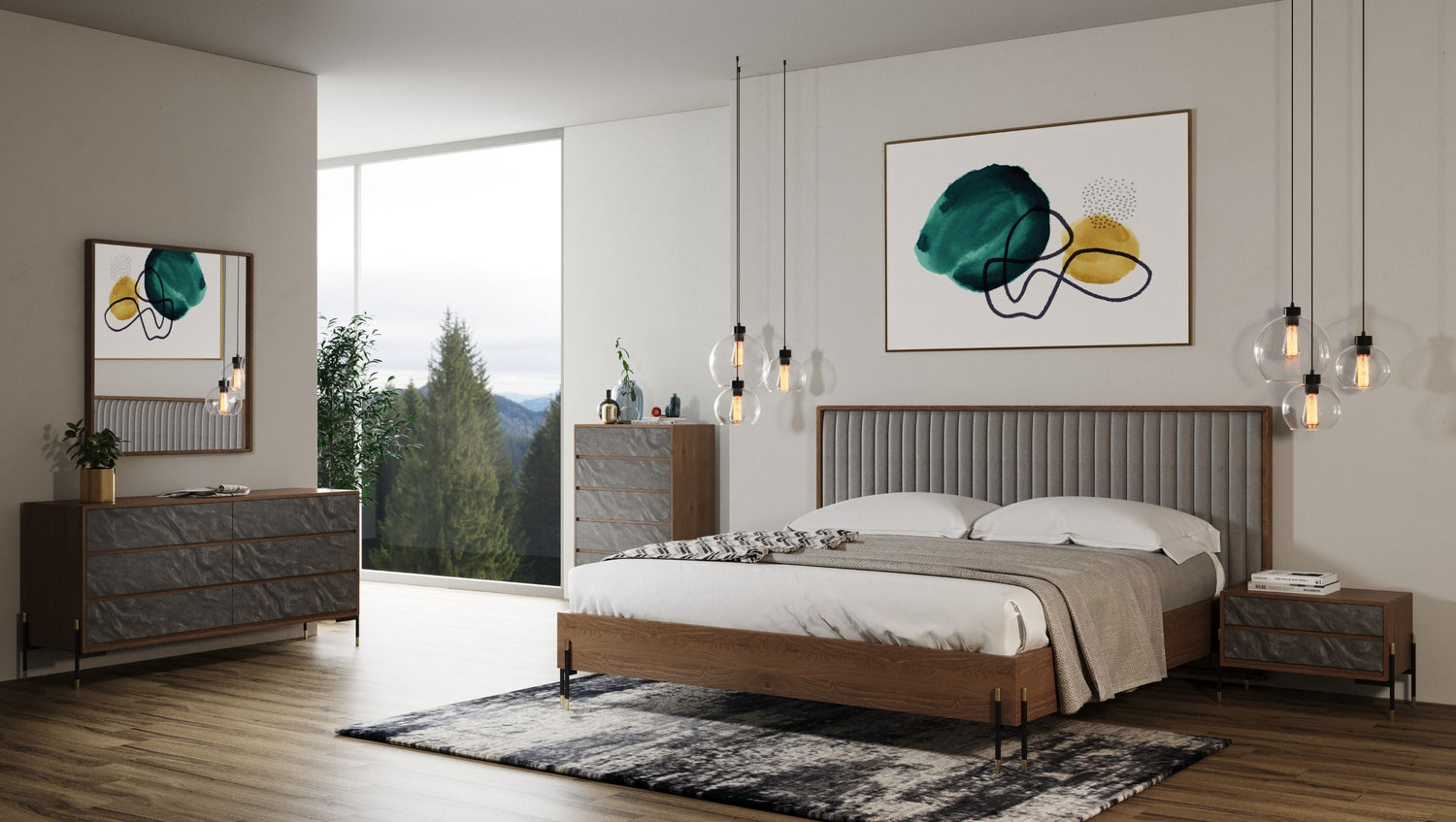Nova Domus Metcalf Mid-Century Walnut Mirror Vgmaqt-S831-Br-120-Wal-Mir