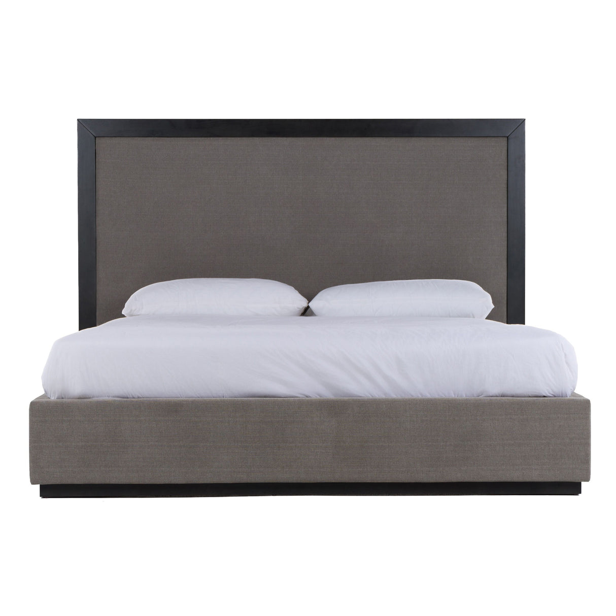 Queen Santa Barbara - Modern Grey Fabric + Grey Wash Bed