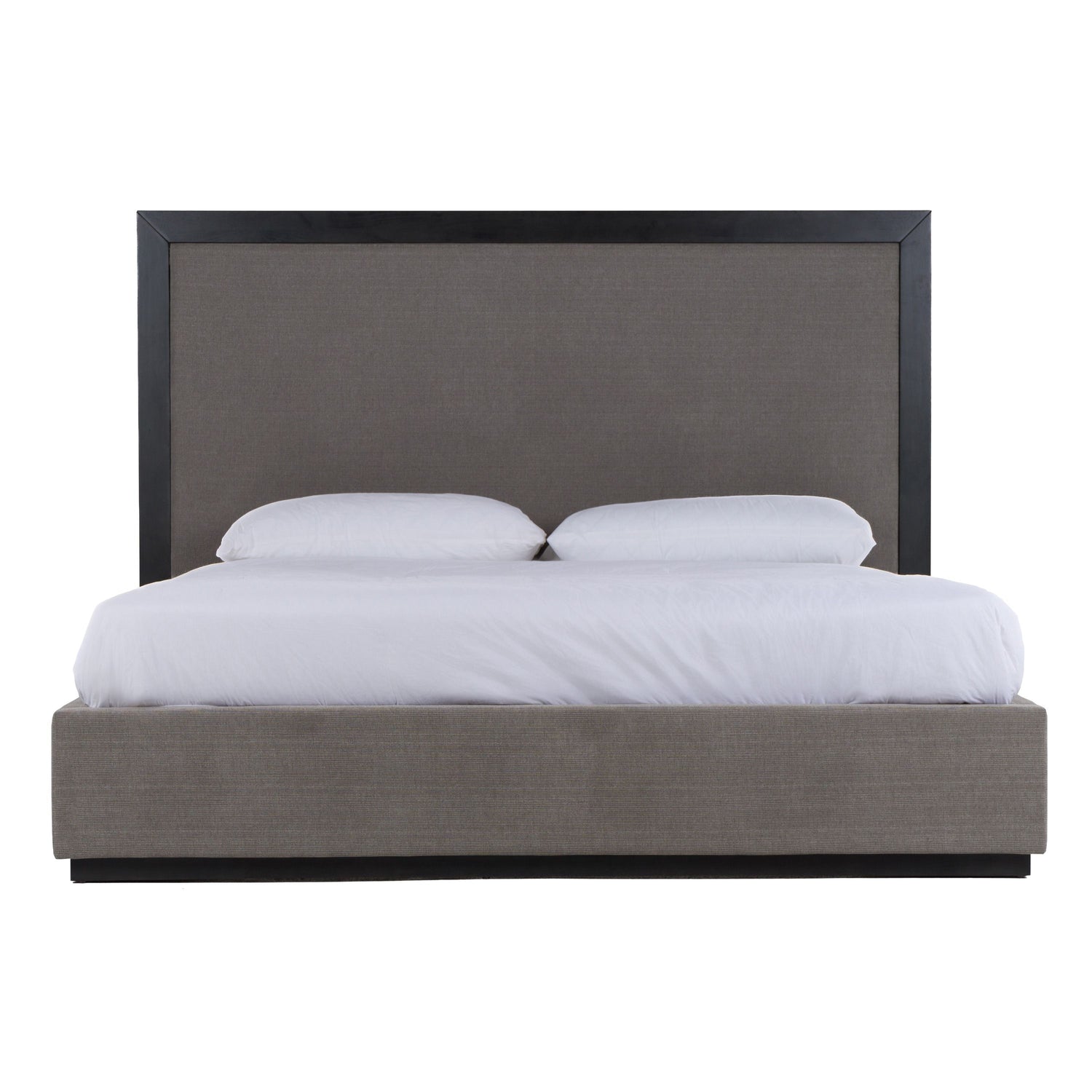 Queen Santa Barbara - Modern Grey Fabric + Grey Wash Bed