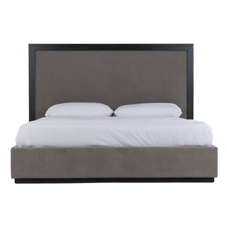 Queen Santa Barbara - Modern Grey Fabric + Grey Wash Bed