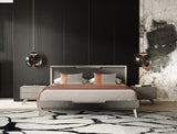 Eastern King Soria Modern Grey Wash Bedroom Set