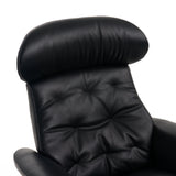 Modrest - Nowak Modern Black Lounge Chair & Ottoman Set