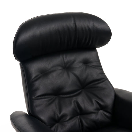 Modrest - Nowak Modern Black Lounge Chair & Ottoman Set