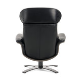 Modrest - Nowak Modern Black Lounge Chair & Ottoman Set