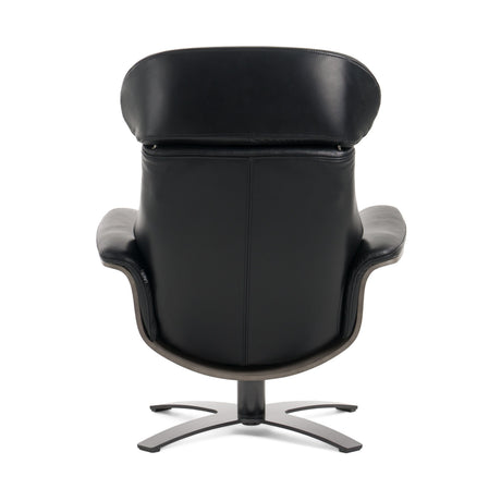 Modrest - Nowak Modern Black Lounge Chair & Ottoman Set