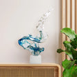 Wave Sculpture in Transparent in Blue // Large // TOP ONLY  | Finesse - sold by Home Elegance USA