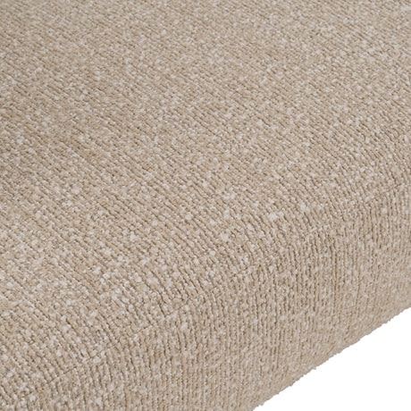 Odette - Modern Beige Fabric + White Burl Loveseat Sofa - View Image 1