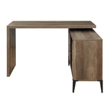 Acme - Zakwani Writing Desk OF00006 Rustic Oak & Black Finish