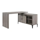 Acme - Zakwani Writing Desk OF00005 Gray Oak & Black Finish