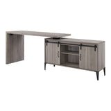 Acme - Zakwani Writing Desk OF00005 Gray Oak & Black Finish