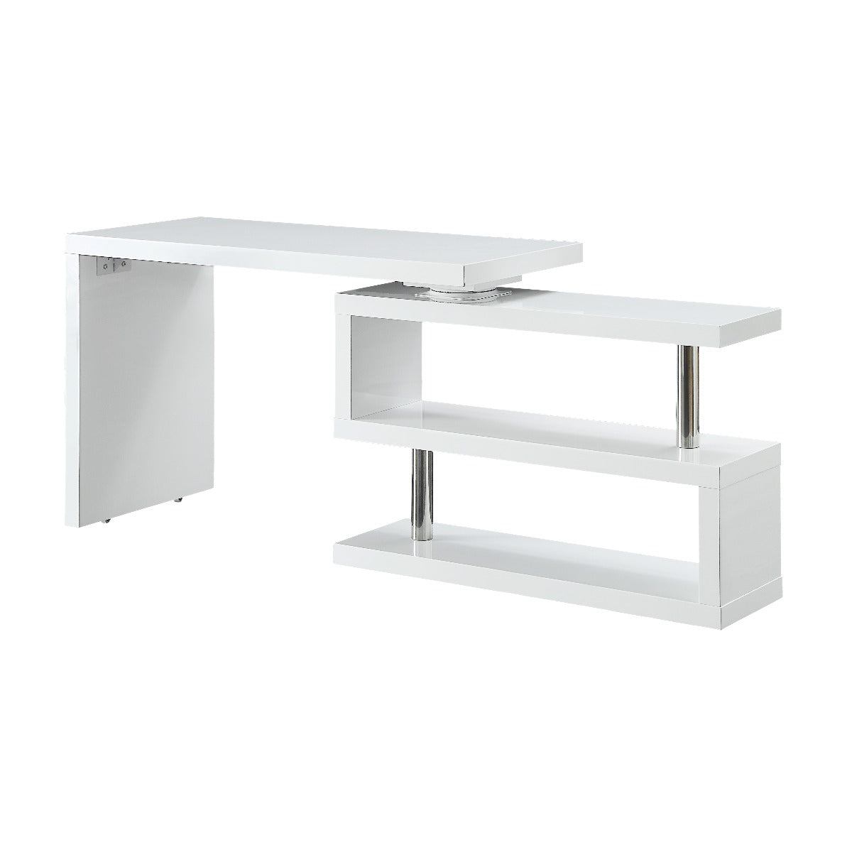 Acme - Buck II Writing Desk OF00017 White High Gloss Finish