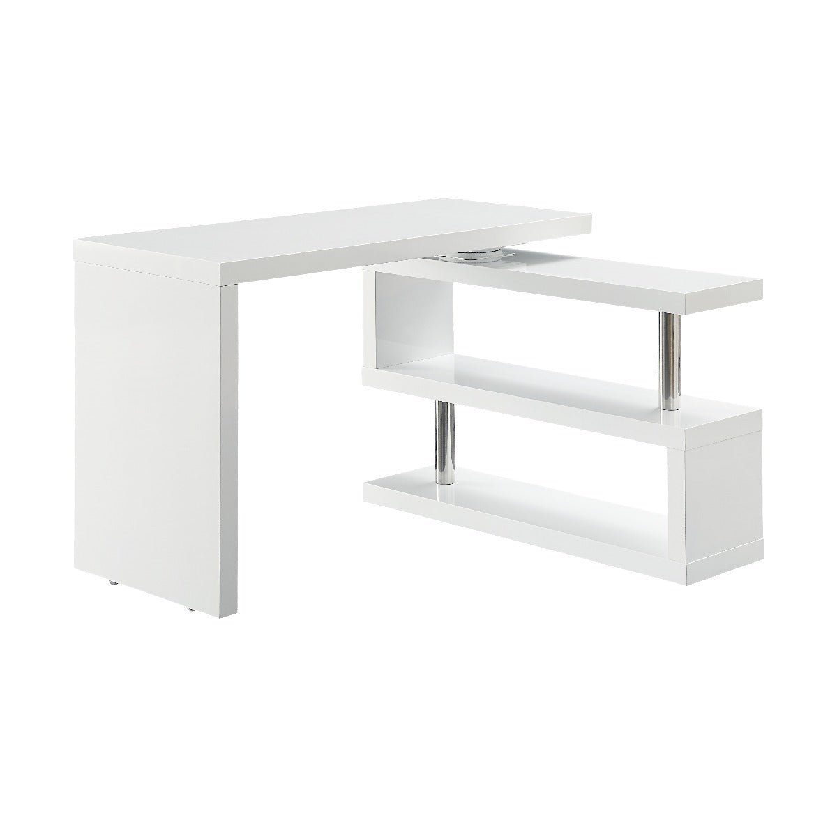 Buck II Writing Desk OF00017 White High Gloss Finish | Acme - OF00017 - Home Elegance USA - 2