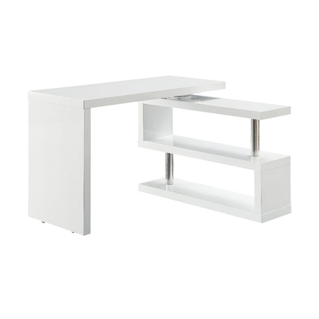 Acme - Buck II Writing Desk OF00017 White High Gloss Finish