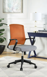 Acme - Tanko Office Chair OF00101 Orange & Gray Fabric