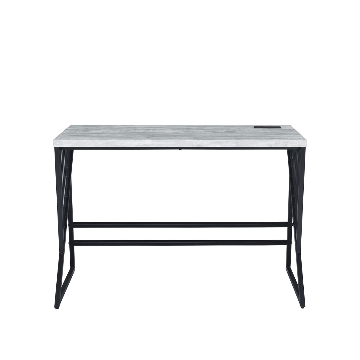 Acme - Collick Writing Desk W/USB OF00110 Weathered Gray & Black Finish