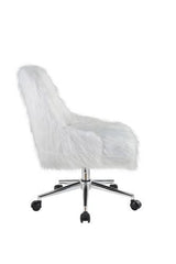 Arundell II Office Chair OF00122 White Faux Fur & Chrome Finish | Acme - OF00122 - Home Elegance USA - 4