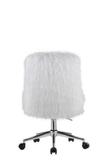 Arundell II Office Chair OF00122 White Faux Fur & Chrome Finish | Acme - OF00122 - Home Elegance USA - 5