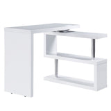 Buck II Writing Desk W/USB OF00155 White High Gloss Finish | Acme - OF00155 - Home Elegance USA - 1