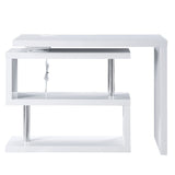 Acme - Buck II Writing Desk W/USB OF00155 White High Gloss Finish