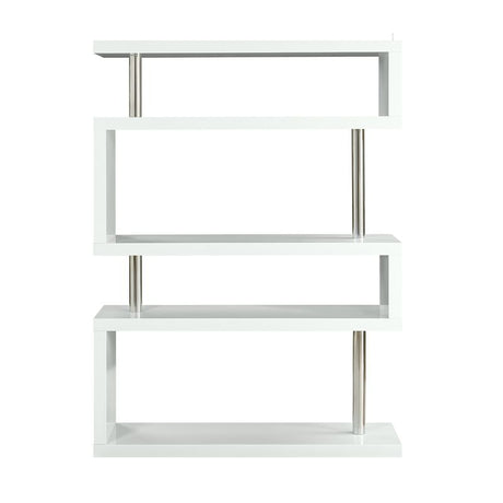 Acme - Buck II Bookshelf OF00273 White High Gloss Finish