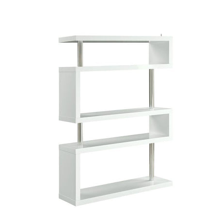 Buck II Bookshelf OF00273 White High Gloss Finish | Acme - OF00273 - Home Elegance USA - 1