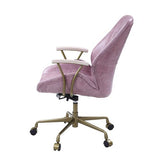 Acme - Hamilton Office Chair OF00399 Pink Top Grain Leather