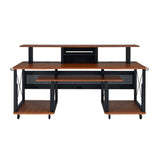 Acme - Megara Music Desk OF00988 Cherry & Black Finish