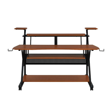 Acme - Willow Music Desk OF00990 Cherry & Black Finish