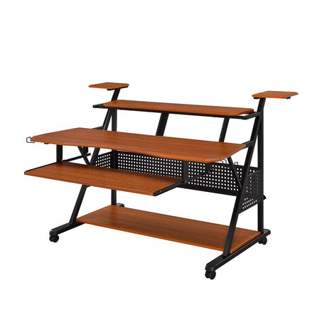 Acme - Willow Music Desk OF00990 Cherry & Black Finish