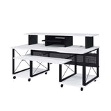 Acme - Megara Music Desk OF00995 White & Black Finish