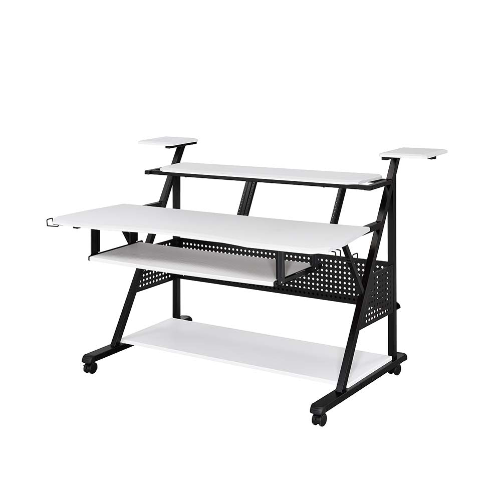 Acme - Willow Music Desk OF00996 White & Black Finish