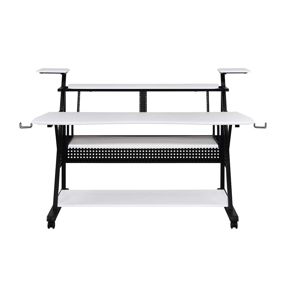 Acme - Willow Music Desk OF00996 White & Black Finish