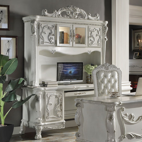 Acme - Dresden Computer Desk & Hutch OF01717 Bone White Finish