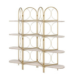 Altair Bookshelf OF02197 Gold Finish | Acme - OF02197 - Home Elegance USA - 2