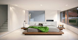 Queen Opal Modern Low Profile Walnut Platform Bed - View Image 1