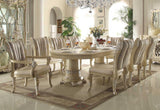 HD-5800 Traditional Luxury Oval Dining Table Set in Cream Pearl Wood Finish by Homey Design - Home Elegance USA Homey Design Furniture