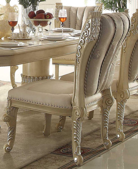 HD-5800 Traditional Luxury Oval Dining Table Set in Cream Pearl Wood Finish by Homey Design - Home Elegance USA Homey Design Furniture