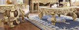 HD-2663 Traditional Carved Wood Living Room Set in Champagne Chenille Finish by Homey Design - Home Elegance USA Homey Design Furniture