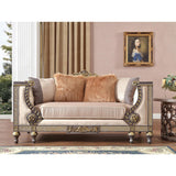 HD-3058 Traditional Living Room Set Performance Fabric in Antique Gold Finish by Homey Design - Home Elegance USA Homey Design Furniture