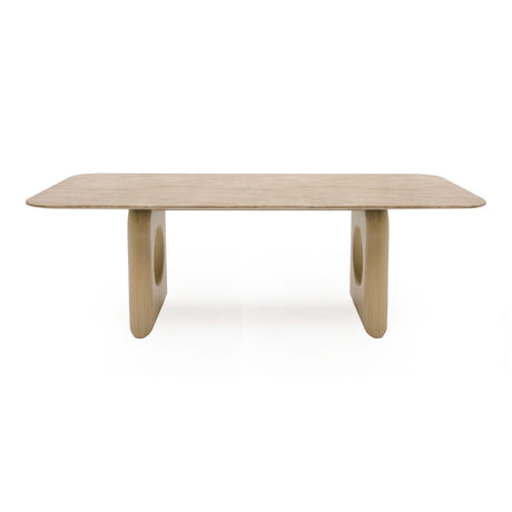 Nova Domus Osaka - Modern Faux Marble + Natural Ash Dining Table
