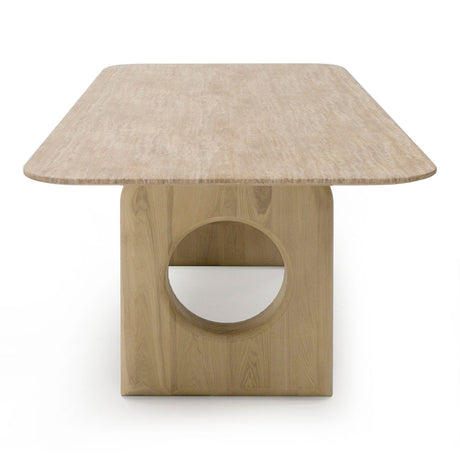 Nova Domus Osaka - Modern Faux Marble + Natural Ash Dining Table